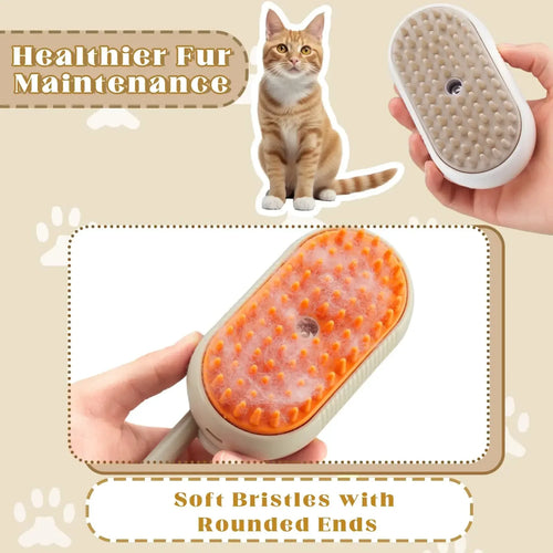 Zylo™ Steam Pet Brush | Remove Loose Fur & Reduce Shedding
