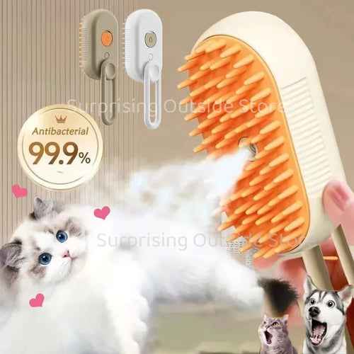 Zylo™ Steam Pet Brush | Remove Loose Fur & Reduce Shedding