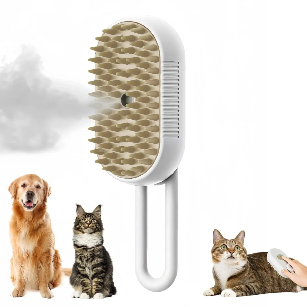 Zylo™ Steam Pet Brush | Remove Loose Fur & Reduce Shedding